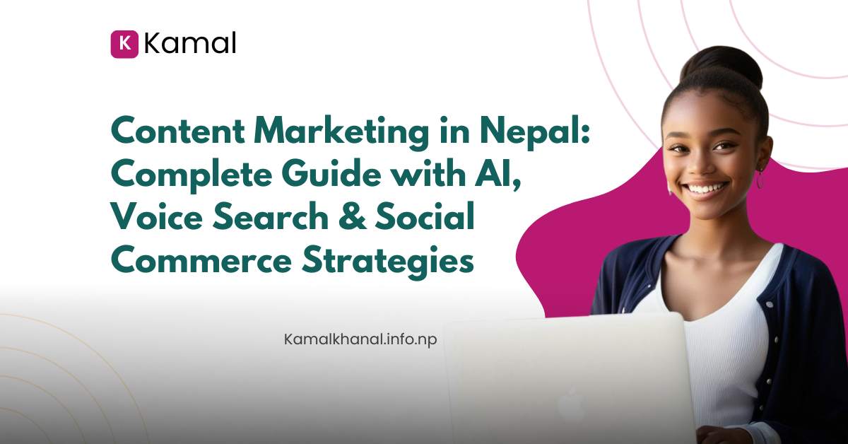 Content marketing strategy planning session in Nepal showing digital marketers creating social media campaigns, SEO content calendars, and local influencer partnership strategies for businesses in Kathmandu and Pokhara